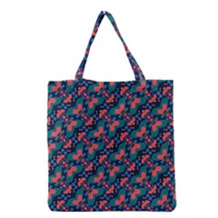 Illustration Tile Pattern Patchwork Grocery Tote Bag