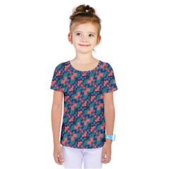 Illustration Tile Pattern Patchwork Kids  One Piece Tee