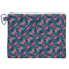 Illustration Tile Pattern Patchwork Canvas Cosmetic Bag (xxl)