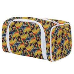 Illustration Geometric Pattern Colorful Pattern Toiletries Pouch by danenraven