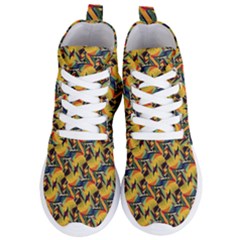 Illustration Geometric Pattern Colorful Pattern Women s Lightweight High Top Sneakers