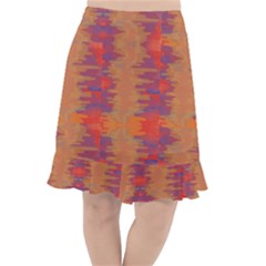 Pattern Watercolor Texture Fishtail Chiffon Skirt by danenraven