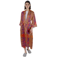 Pattern Watercolor Texture Maxi Satin Kimono by danenraven