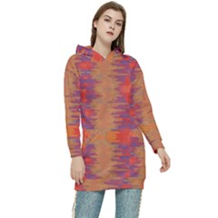 Pattern Watercolor Texture Women s Long Oversized Pullover Hoodie by danenraven