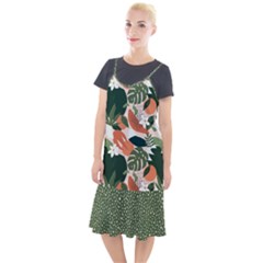 Tropical Polka Plants 2 Camis Fishtail Dress by flowerland