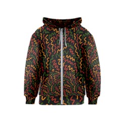 African Abstract  Kids  Zipper Hoodie by ConteMonfrey