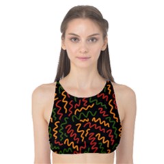 African Abstract  Tank Bikini Top by ConteMonfrey