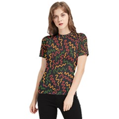 African Abstract  Women s Short Sleeve Rash Guard by ConteMonfrey