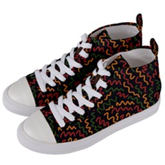 African Abstract  Women s Mid-top Canvas Sneakers by ConteMonfrey