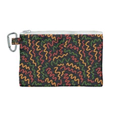 African Abstract  Canvas Cosmetic Bag (medium) by ConteMonfrey