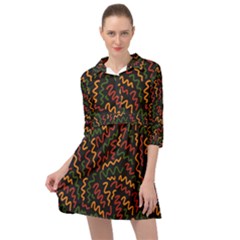 African Abstract  Mini Skater Shirt Dress by ConteMonfrey