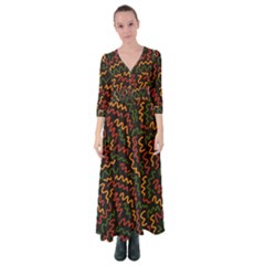 African Abstract  Button Up Maxi Dress by ConteMonfrey