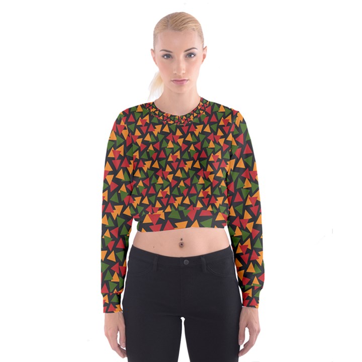 African Triangles  Cropped Sweatshirt