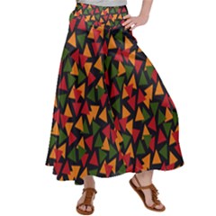 African Triangles  Satin Palazzo Pants by ConteMonfrey