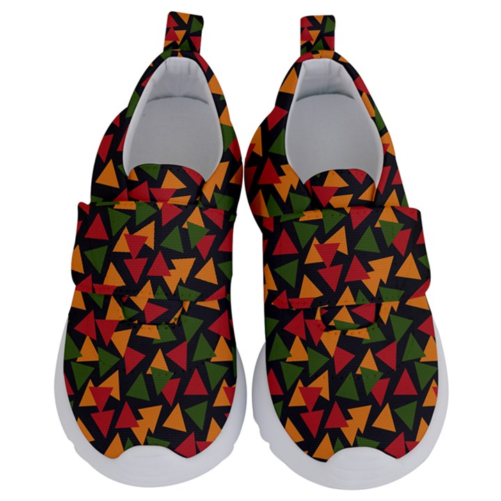 African Triangles  Kids  Velcro No Lace Shoes