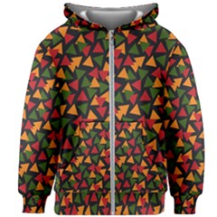 African Triangles  Kids  Zipper Hoodie Without Drawstring