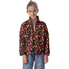 African Triangles  Kids  Half Zip Hoodie