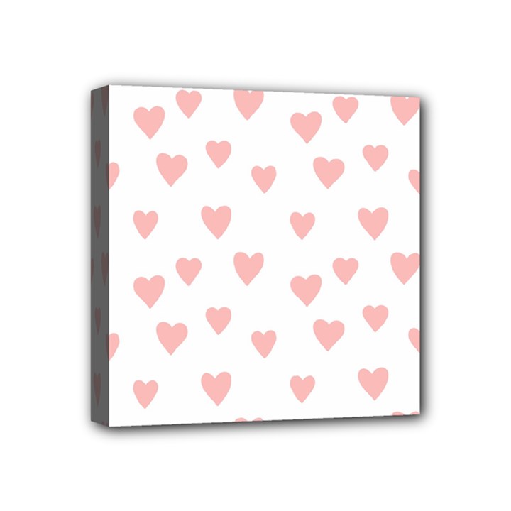 Small Cute Hearts Mini Canvas 4  x 4  (Stretched)