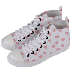 Small Cute Hearts Women s Mid-top Canvas Sneakers by ConteMonfrey