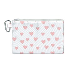 Small Cute Hearts Canvas Cosmetic Bag (medium) by ConteMonfrey