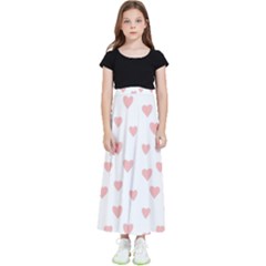 Small Cute Hearts Kids  Flared Maxi Skirt by ConteMonfrey