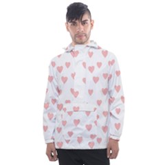 Small Cute Hearts Men s Front Pocket Pullover Windbreaker by ConteMonfrey