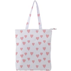 Small Cute Hearts Double Zip Up Tote Bag by ConteMonfrey