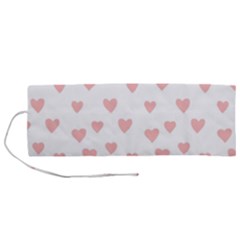 Small Cute Hearts Roll Up Canvas Pencil Holder (m) by ConteMonfrey