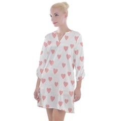 Small Cute Hearts Open Neck Shift Dress by ConteMonfrey