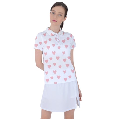 Small Cute Hearts Women s Polo Tee by ConteMonfrey