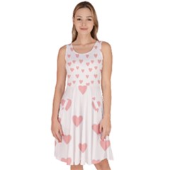 Small Cute Hearts Knee Length Skater Dress With Pockets by ConteMonfrey