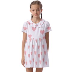 Small Cute Hearts Kids  Asymmetric Collar Dress by ConteMonfrey