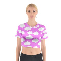 Purple Clouds  Cotton Crop Top