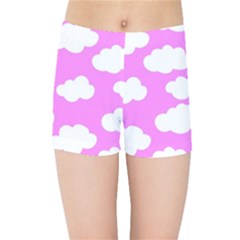 Purple Clouds  Kids  Sports Shorts