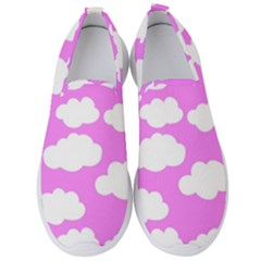 Purple Clouds  Men s Slip On Sneakers