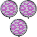 Purple Clouds  Mini Round Pill Box (Pack of 3) View1