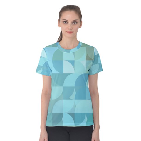 Geometric Ocean  Women s Cotton Tee by ConteMonfrey