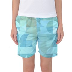 Geometric Ocean  Women s Basketball Shorts by ConteMonfrey