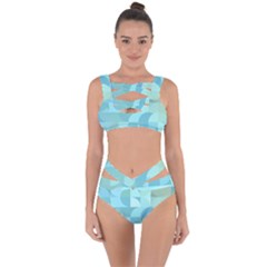 Geometric Ocean  Bandaged Up Bikini Set  by ConteMonfrey