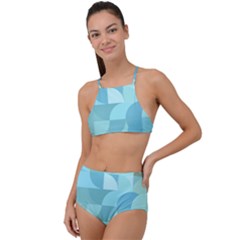 Geometric Ocean  High Waist Tankini Set by ConteMonfrey