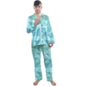 Geometric Ocean  Men s Long Sleeve Satin Pajamas Set View1