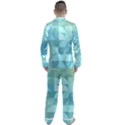 Geometric Ocean  Men s Long Sleeve Satin Pajamas Set View2