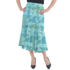 Geometric Ocean  Midi Mermaid Skirt by ConteMonfrey