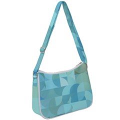 Geometric Ocean  Zip Up Shoulder Bag by ConteMonfrey