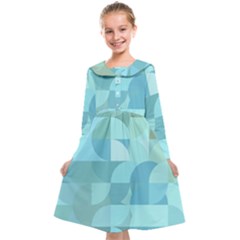 Geometric Ocean  Kids  Midi Sailor Dress by ConteMonfrey