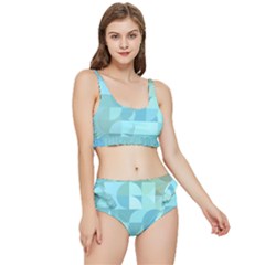 Geometric Ocean  Frilly Bikini Set by ConteMonfrey