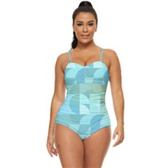 Geometric Ocean  Retro Full Coverage Swimsuit by ConteMonfrey