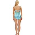 Geometric Ocean  Knot Front One-Piece Swimsuit View4