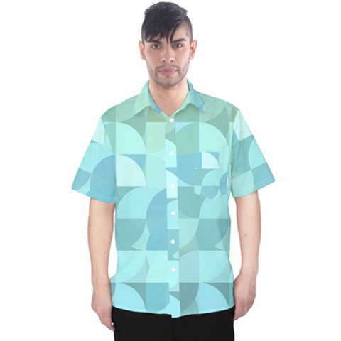 Geometric Ocean  Men s Hawaii Shirt by ConteMonfrey