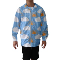 Sun And Clouds   Kids  Hooded Windbreaker by ConteMonfrey